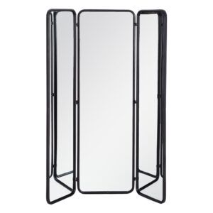 Biombo espejo negro metal-cristal 147 x 4 x 180 cm