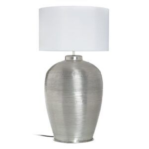 Lámpara mesa plata aluminio decoración 49