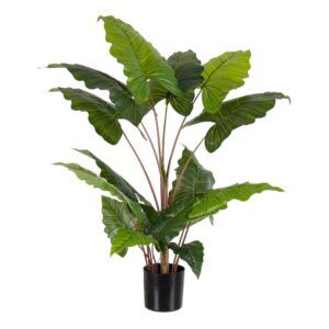 Planta colocasia verde pvc decoración 130 cm