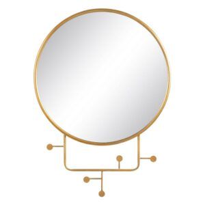 Espejo perchero oro metal decoración 76 x 6 x 104 cm