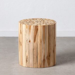 Mesa centro natural madera de teca 40 x 40 x 45 cm