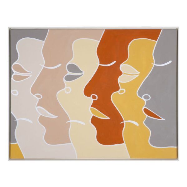 Cuadro mujeres beige lienzo 144 x 5 x 114
