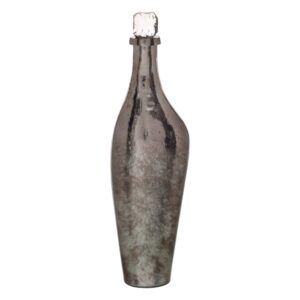 Botella decorativa plata 15 x 13 x 54 cm
