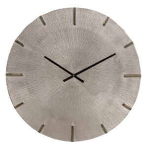 Reloj pared gris aluminio decoración 59 x 59 cm