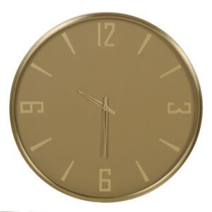 Reloj pared amarillo acero / cristal 51 x 5 x 51 cm