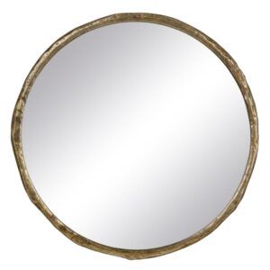 Espejo redondo oro envejecido aluminio 88 x 88 cm