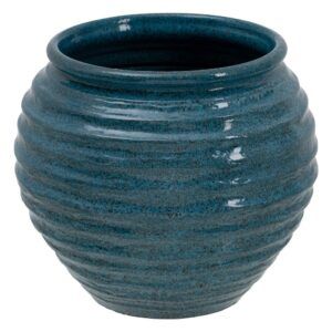 Macetero azul cerámica decoración 39 x 39 x 37 cm