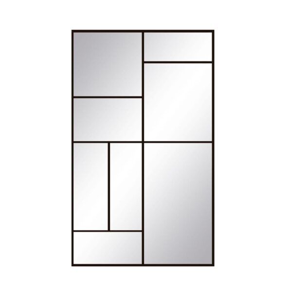 Espejo negro metal-cristal decoración 60 x 1