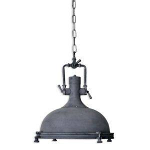 Lámpara industrial techo foco hierro gris