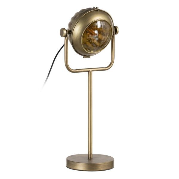 Lámpara mesa oro metal iluminación 18 x 18 x 60 cm