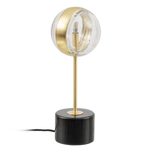 Lámpara mesa oro viejo hierro / cristal 15 x 15 x 40 cm