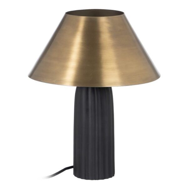 Lámpara mesa negro-oro metal iluminación 30 x 30 x 38 cm