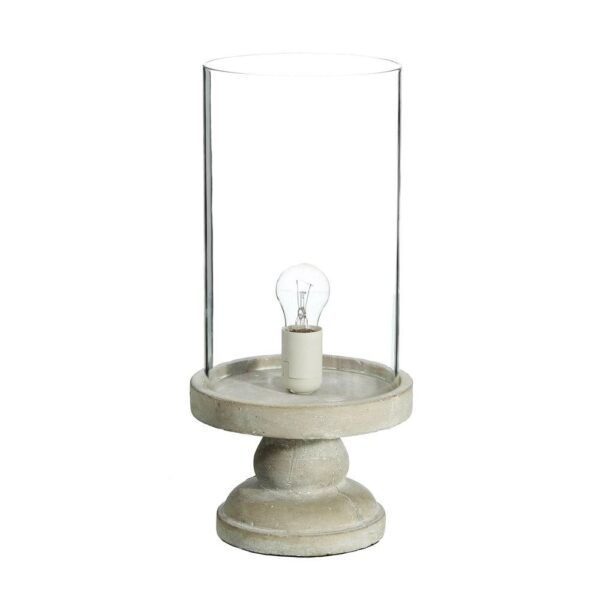 Lámpara mesa gris cemento-cristal 20