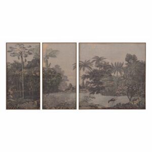 Tríptico paisaje dm-madera decoración 163 x 3 x 81 cm